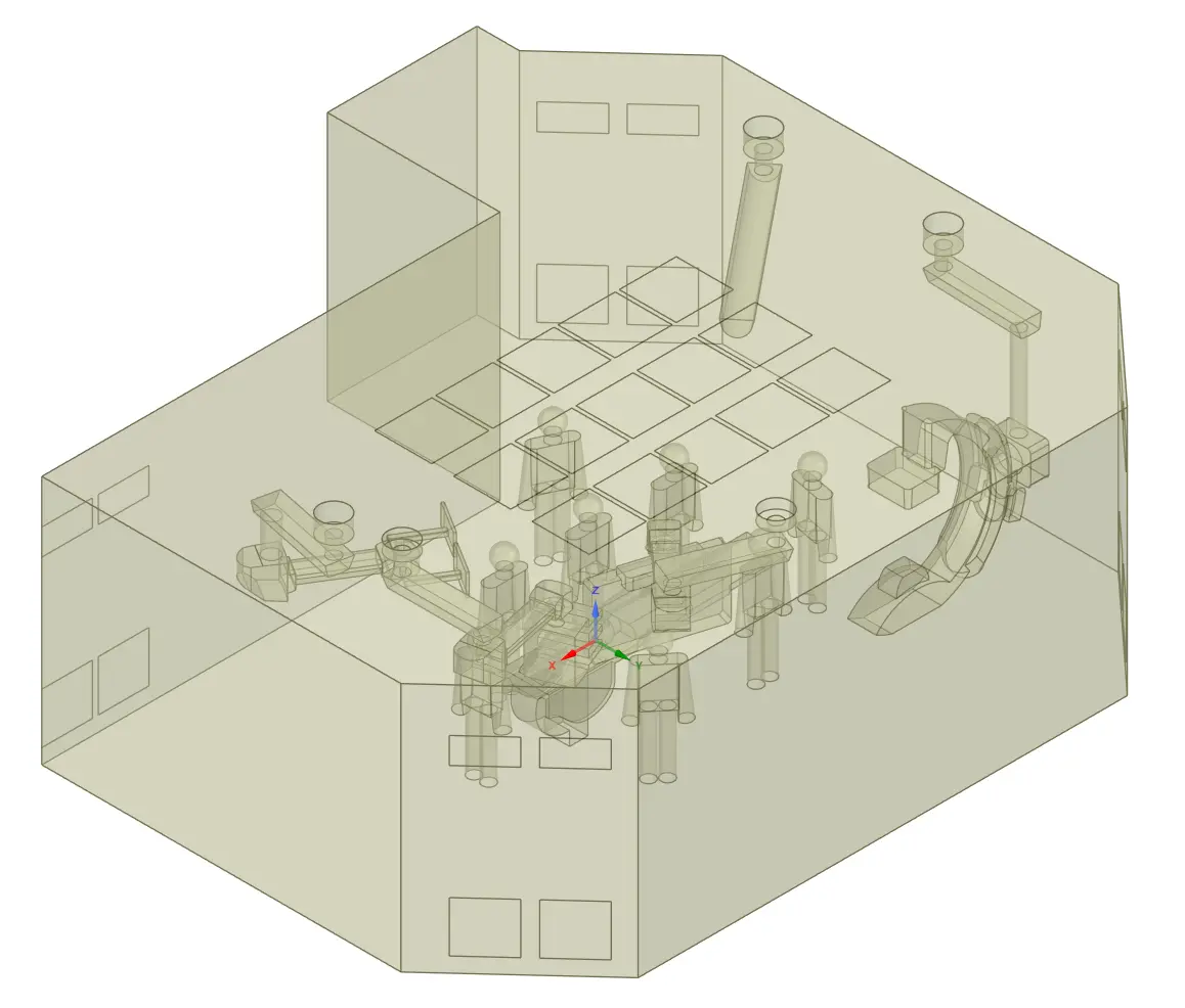 Bloco operating theatre CFD simulation